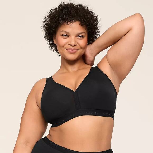 Cacique Lightly Lined No-Wire Black Bra 38D - Picture 2 of 6